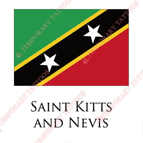 Saint Kitts And Nevis flag Customize Temporary Tattoos Stickers NO.1967